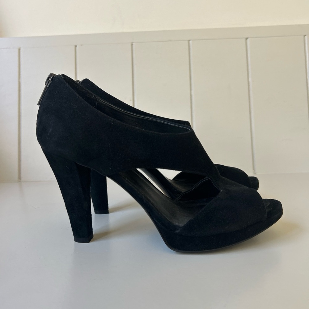 J. Crew Classic Black Suede Heels